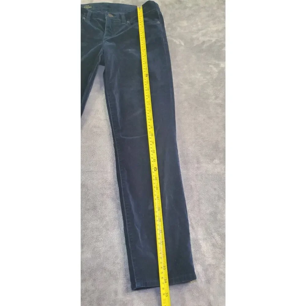 J.Crew Toothpick Corduroy Pants Women’s Size 27 Blue Skinny Cotton C22-107